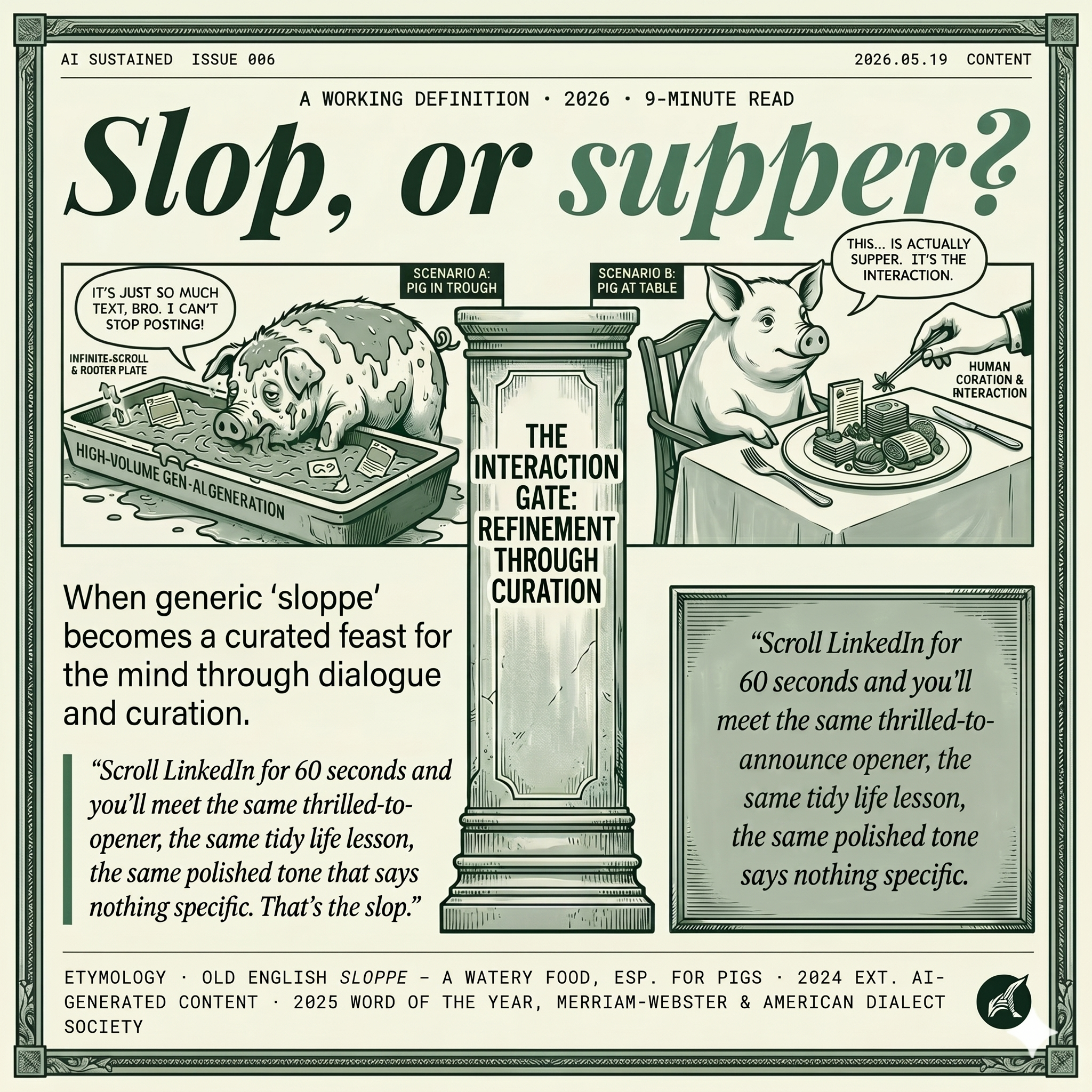 Slop, or supper? When AI-edited writing stops being slop and starts being yours.